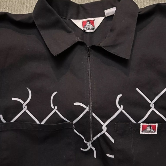 Ben Davis 1/2 zip shirt , custom design - Picture 1 of 3